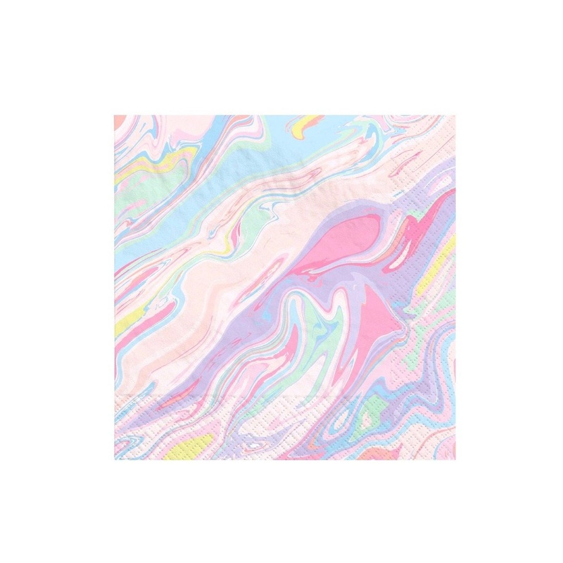 Pastel Marble Napkins 40ct