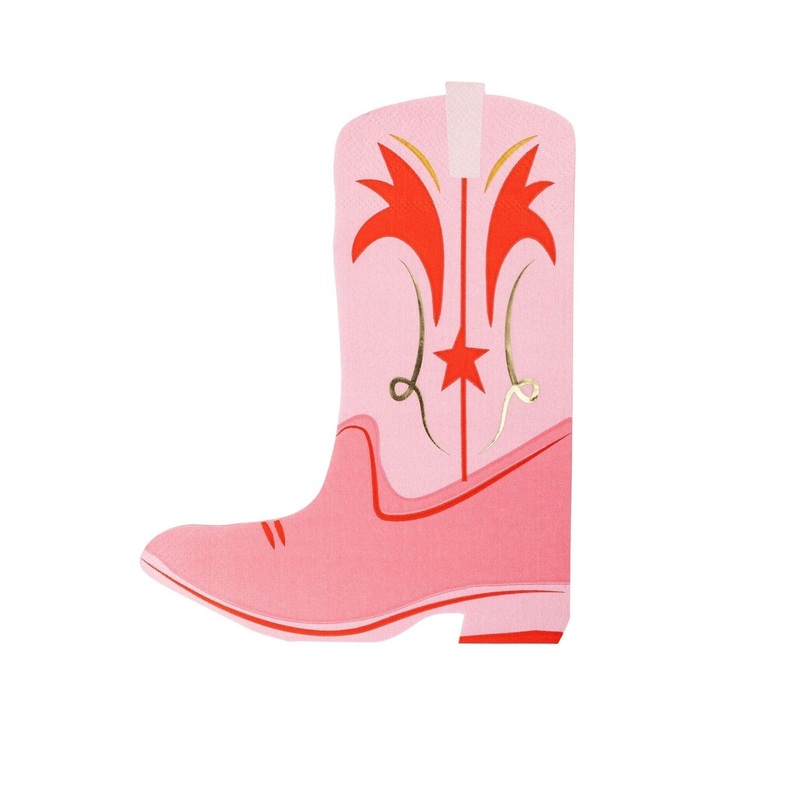 Pink Cowgirl Boot Napkins