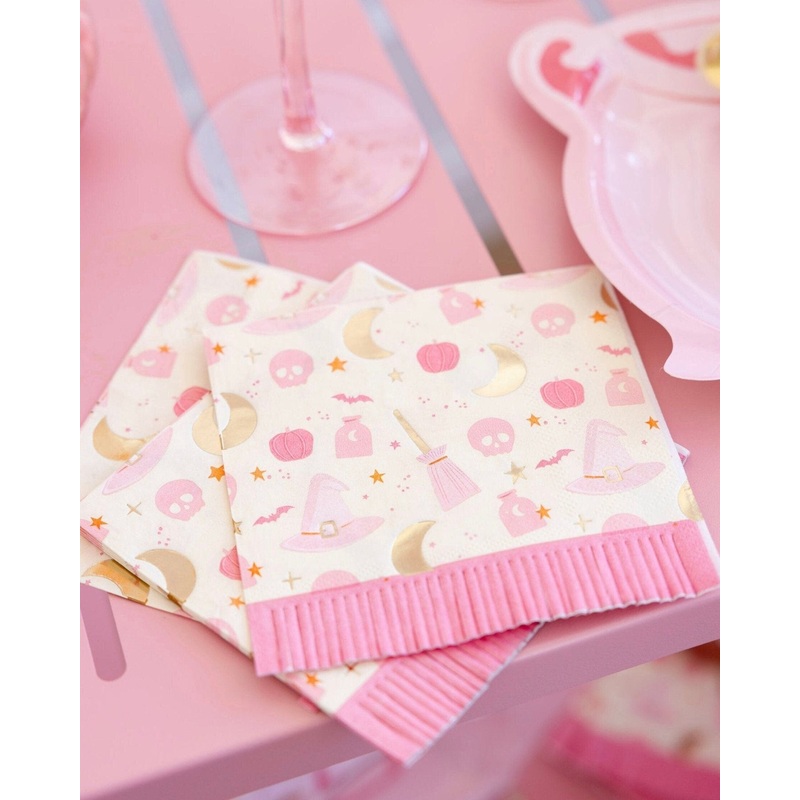 Pink Witch Fringe Napkins