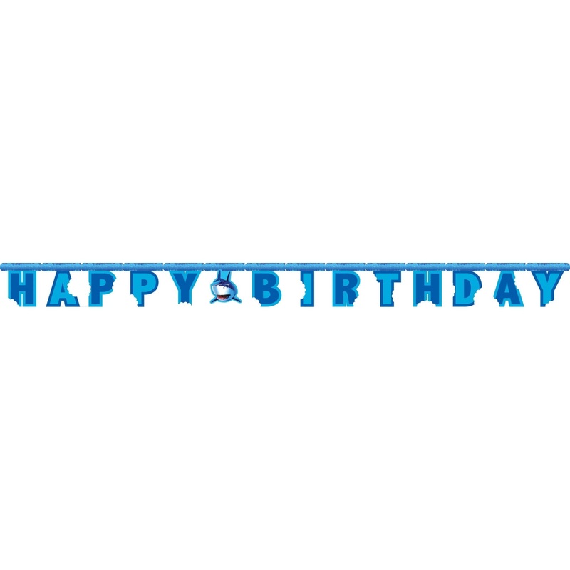 Shark Party "Happy Birthday" Banner