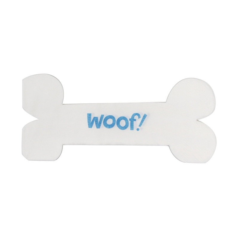 "Woof!" Dog Bone Shaped Napkins