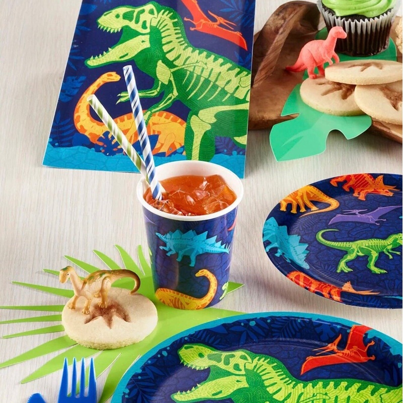 Blue Dinosaur Party Cups