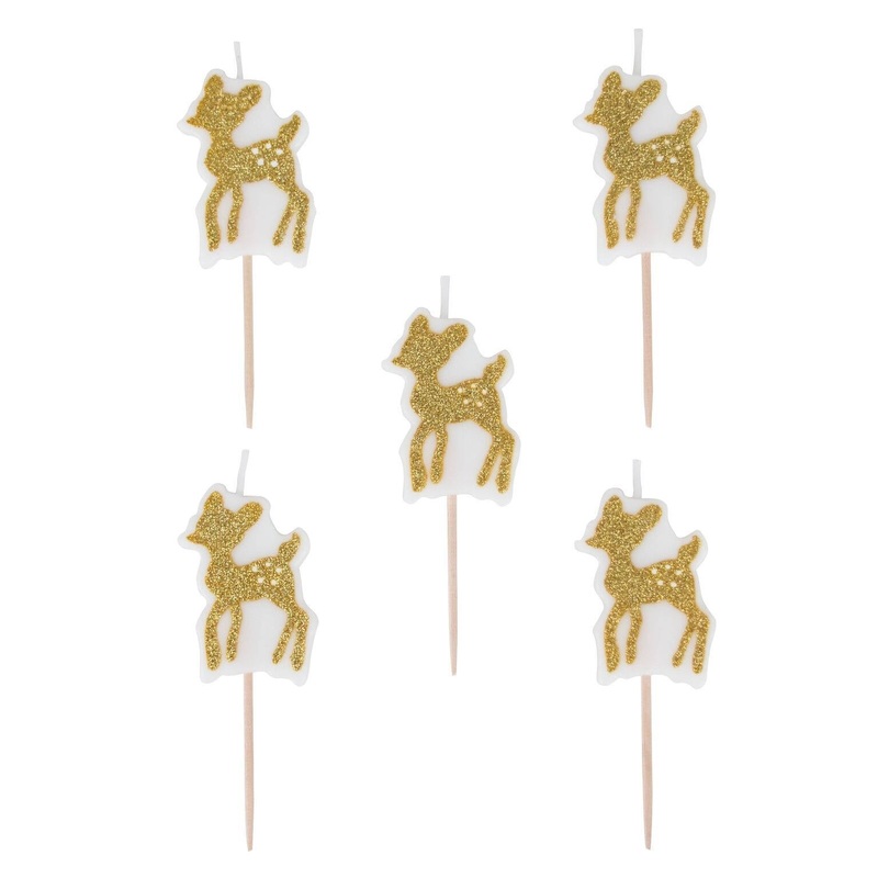 Fawn Deer Glitter Candles