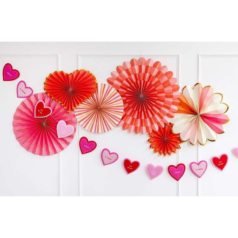 Felt Valentines Day Conversation Heart Banner