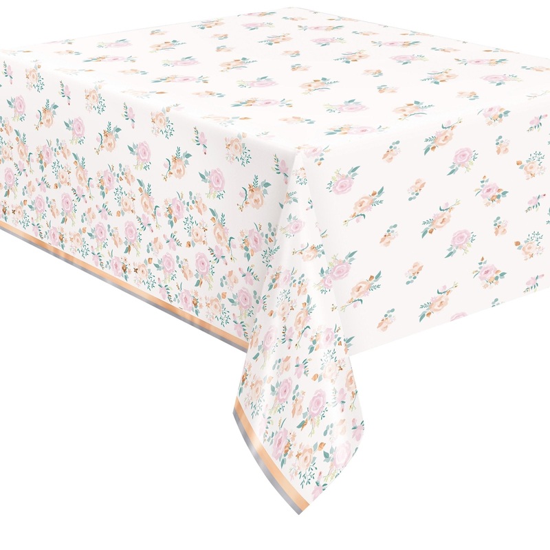 Garden Floral Foil Tablecloth