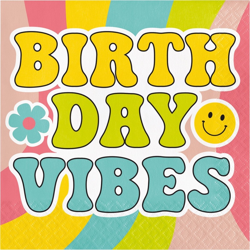 Groovy Party Birthday Napkins