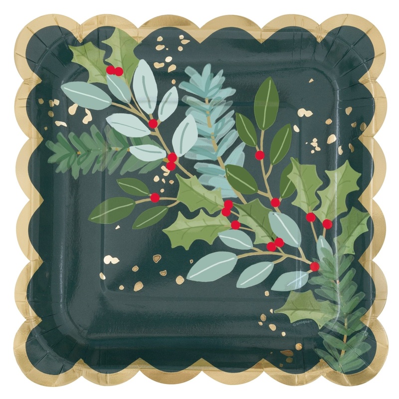 Holiday Greenery Dinner Plates