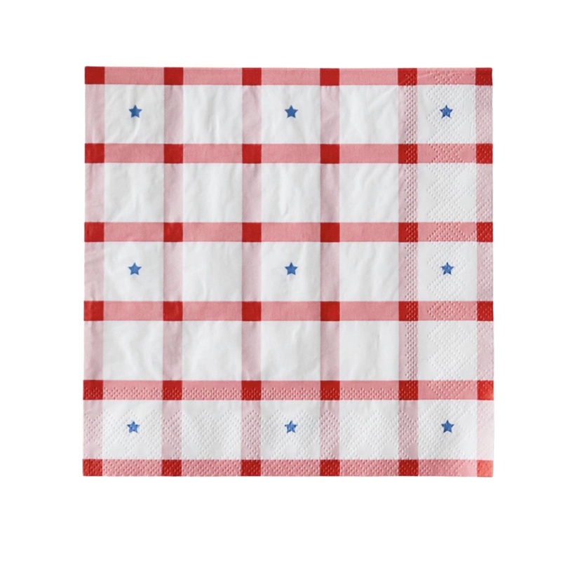 Patriotic Gingham Napkins 20ct