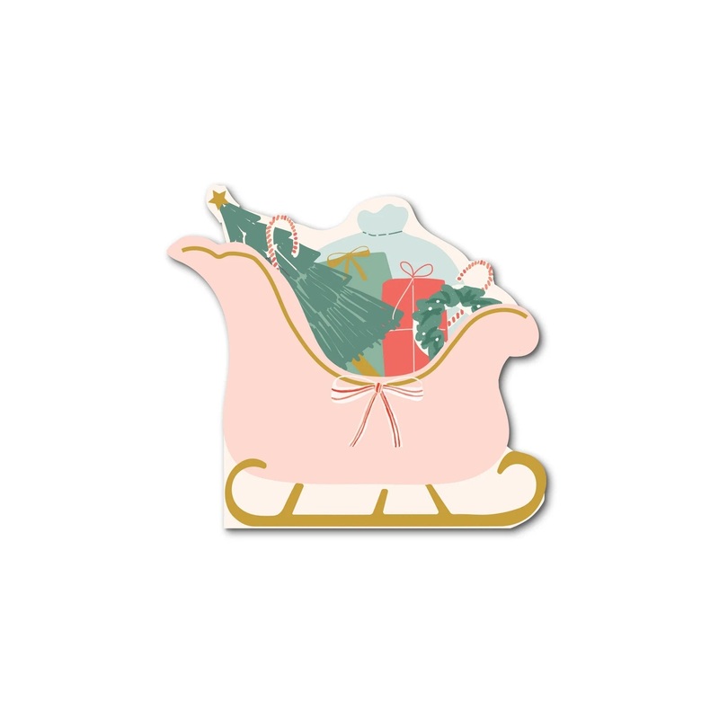 Pink Sleigh Shaped Napkins