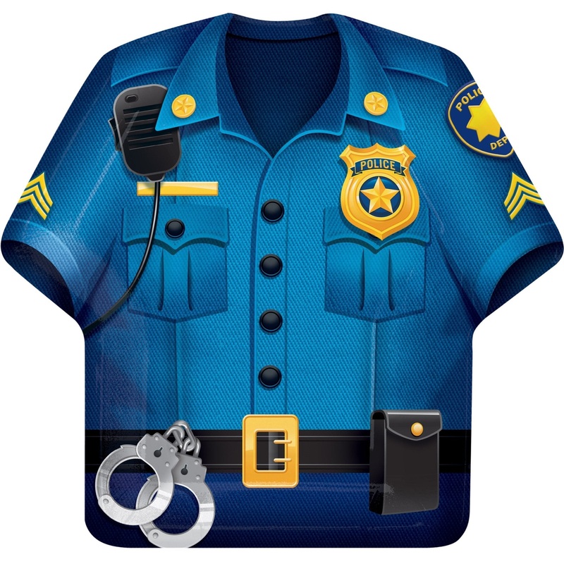 Police Shaped Party Plates