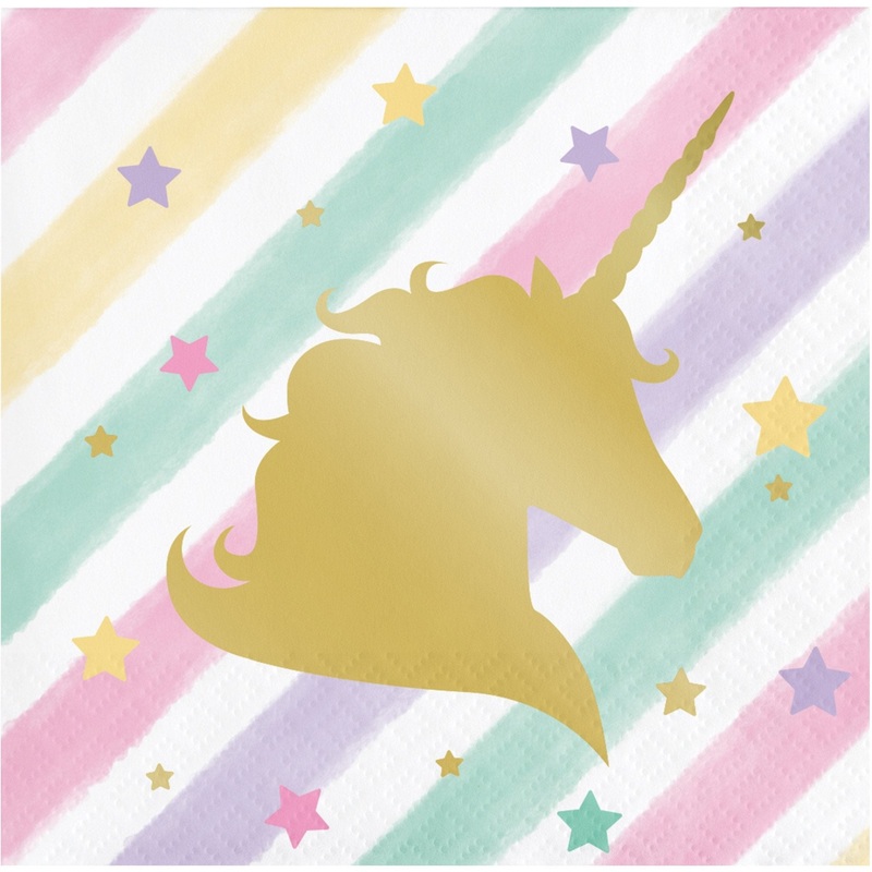 Rainbow Unicorn Party Napkins