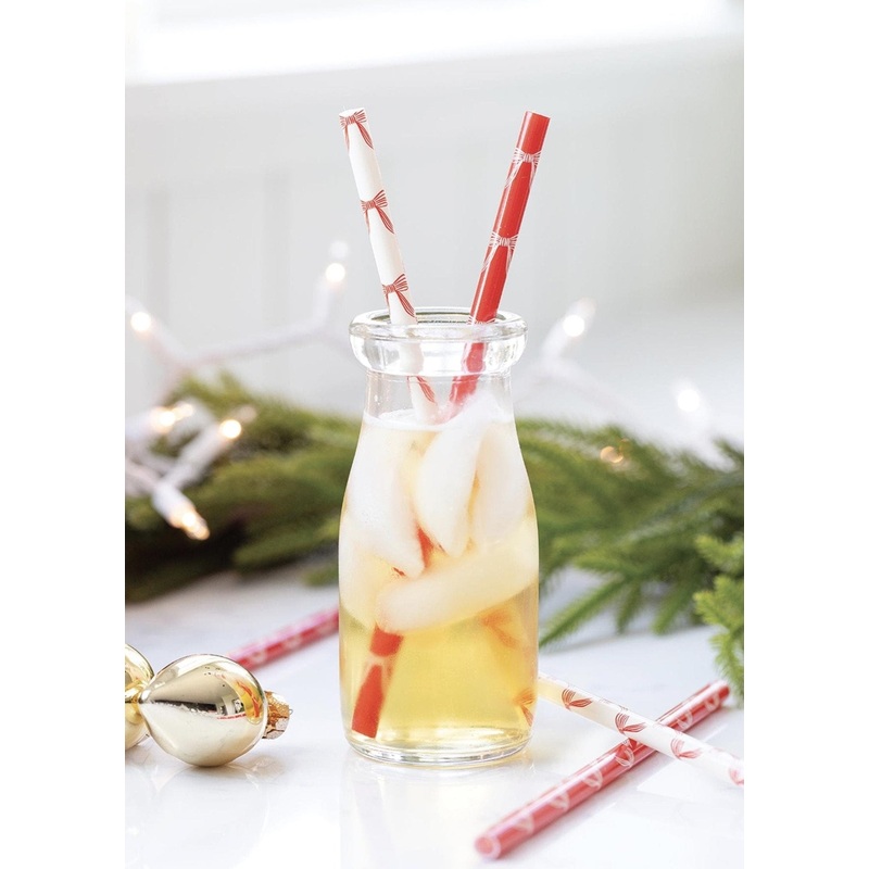 Red Bows Reusable Straws