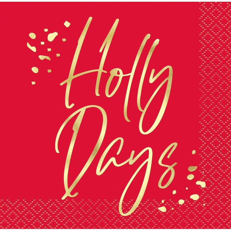 Red Holly Days Napkins
