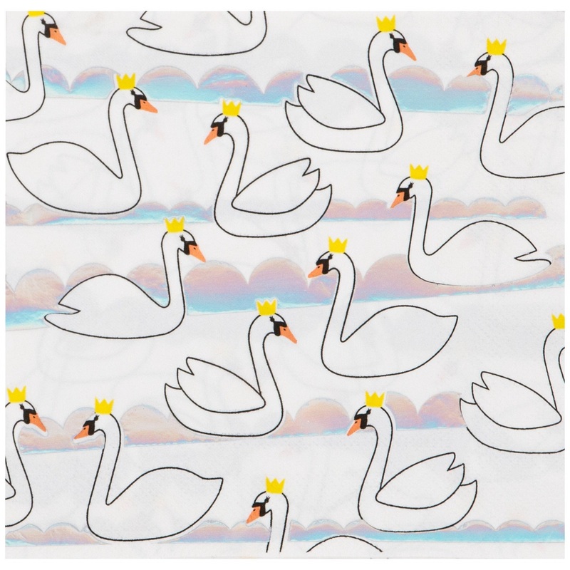 Swan Party Iridescent Napkins