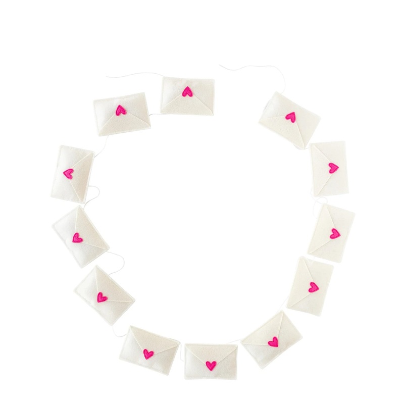 Valentine Felt Love Letter Envelope Garland 6ft