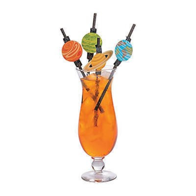 12 Space Party Straws