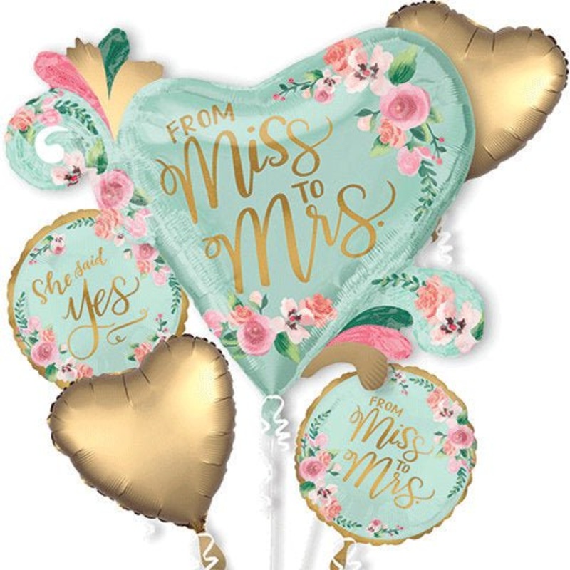 Balloon Bouquet "From Miss to Mrs"
