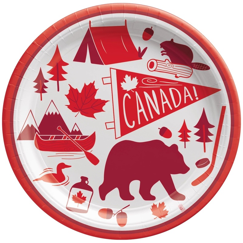Canada Day Party Plates