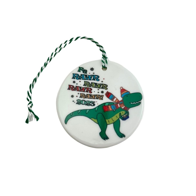 Christmas Dinosaur Ornament