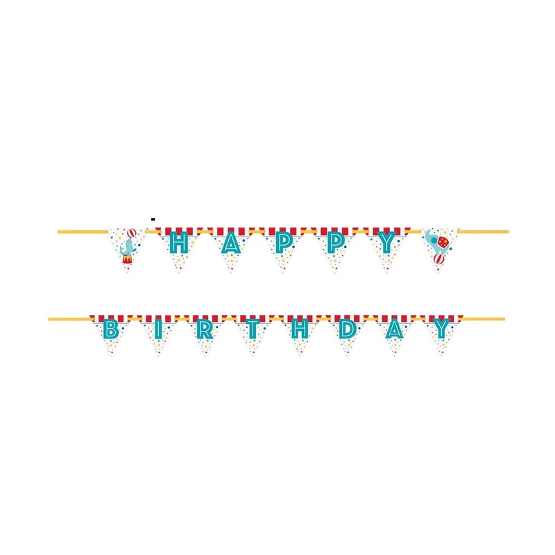 Circus Party "Happy Birthday" Banner