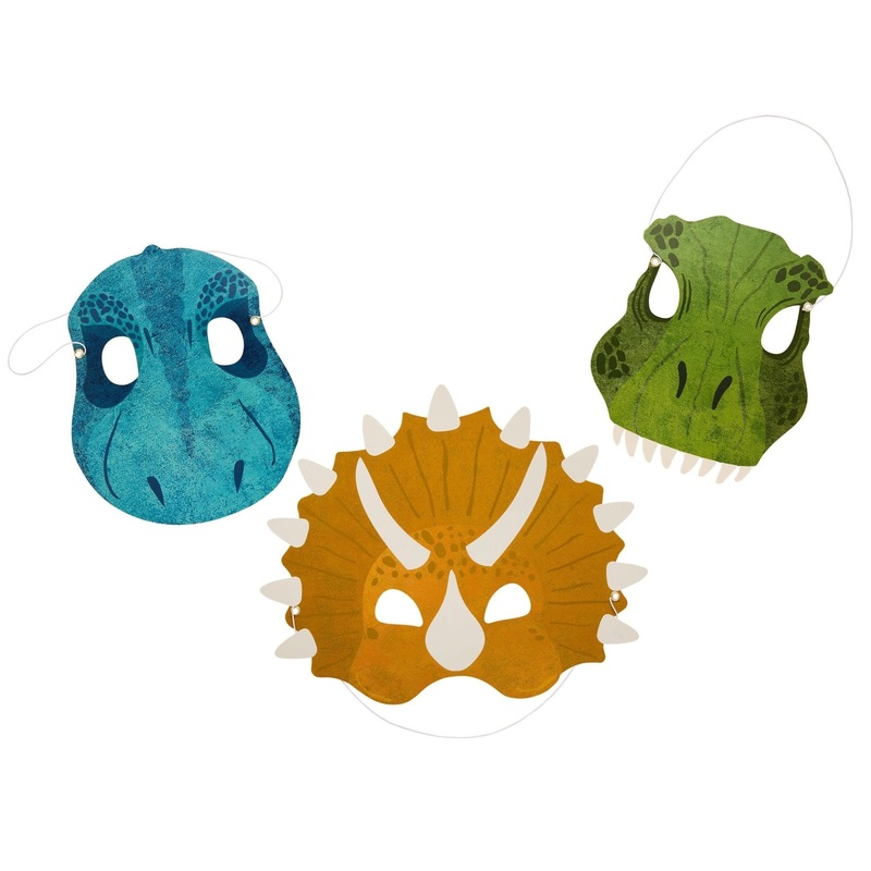 Dinosaur Party Masks for Kids 6ct