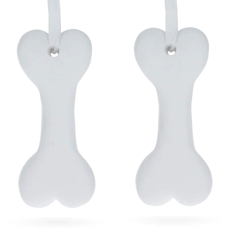 DIY Dog Bone Plaster Ornaments 2ct
