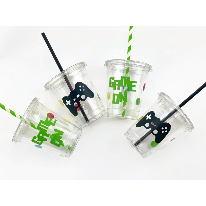 Lidded Video Game Party Cups