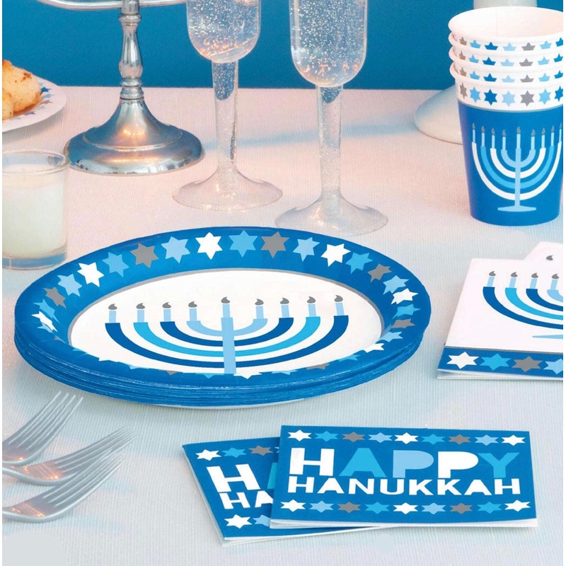 Menorah Party Plates