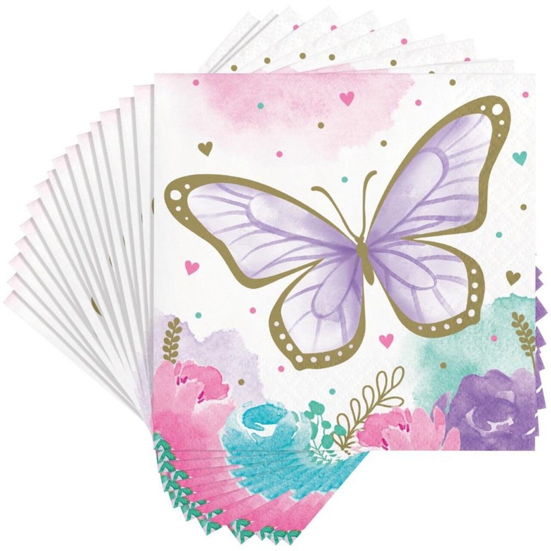 Pastel Butterfly Napkins 16ct