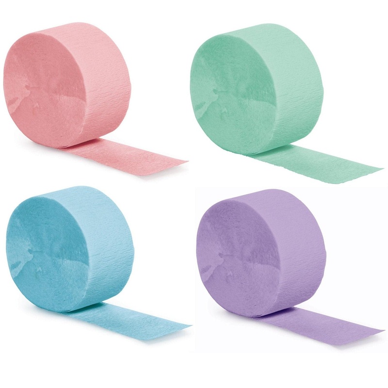 Pastel Rainbow Party Streamers
