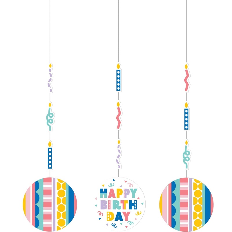 Rainbow Birthday Hanging Decorations