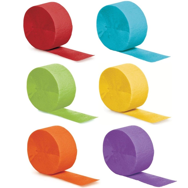 Rainbow Party Assorted Color Streamers