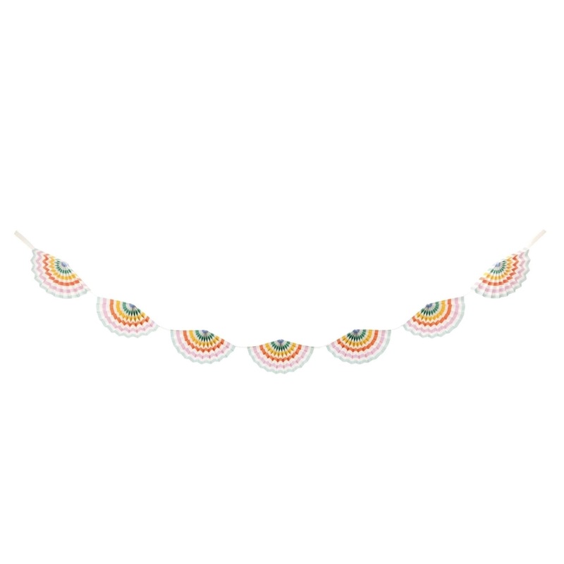 Rainbow Striped Paper Bunting Banner 7ft