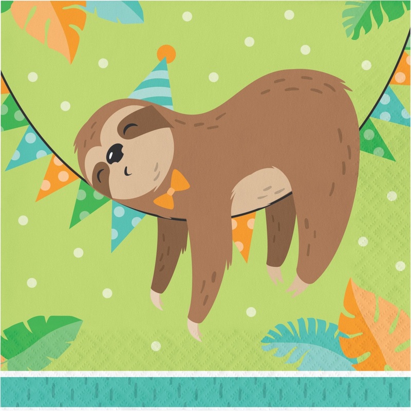 Sleeping Sloth Party Napkins