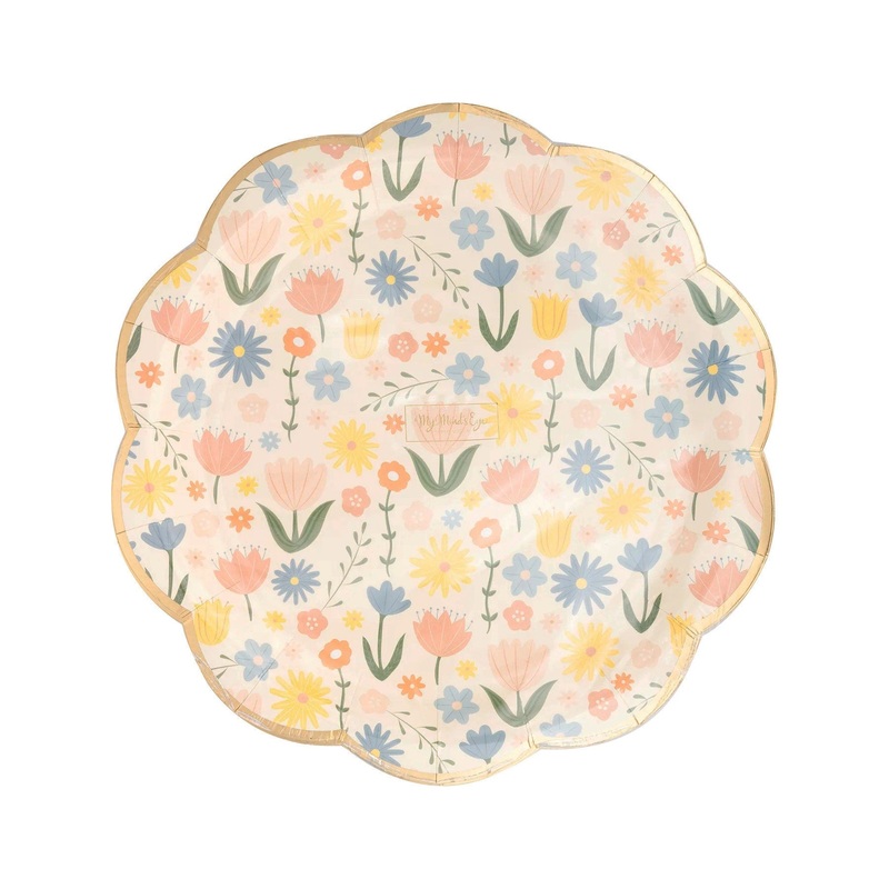 Spring Floral Paper Dinner Plates