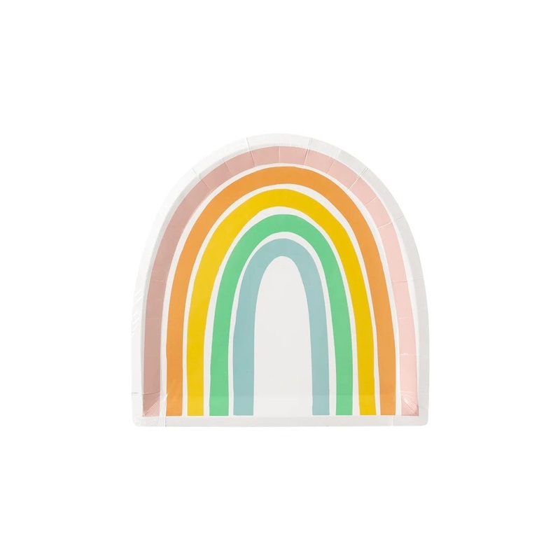 10" Pastel Rainbow Paper Plates