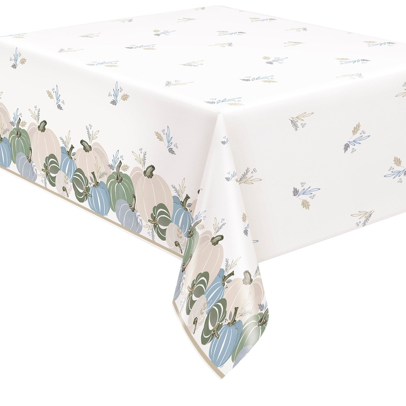 Blue & Green Pumpkin Tablecloth
