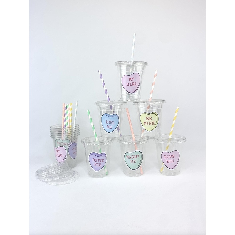 Conversation Heart Party Cups