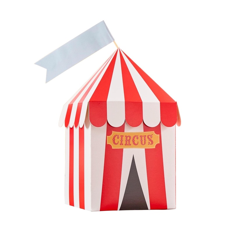 Customizable Circus Tent Favor Boxes