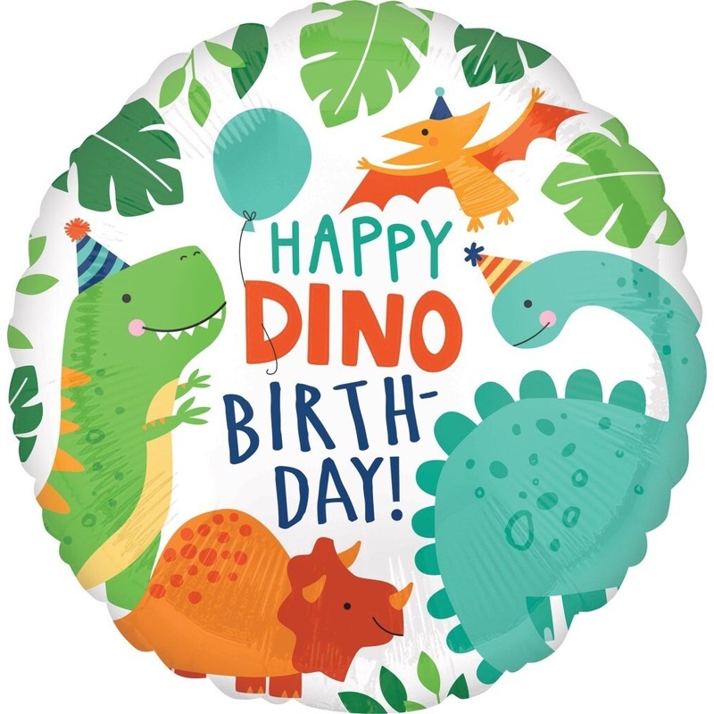 Dinosaur Birthday Foil Balloon