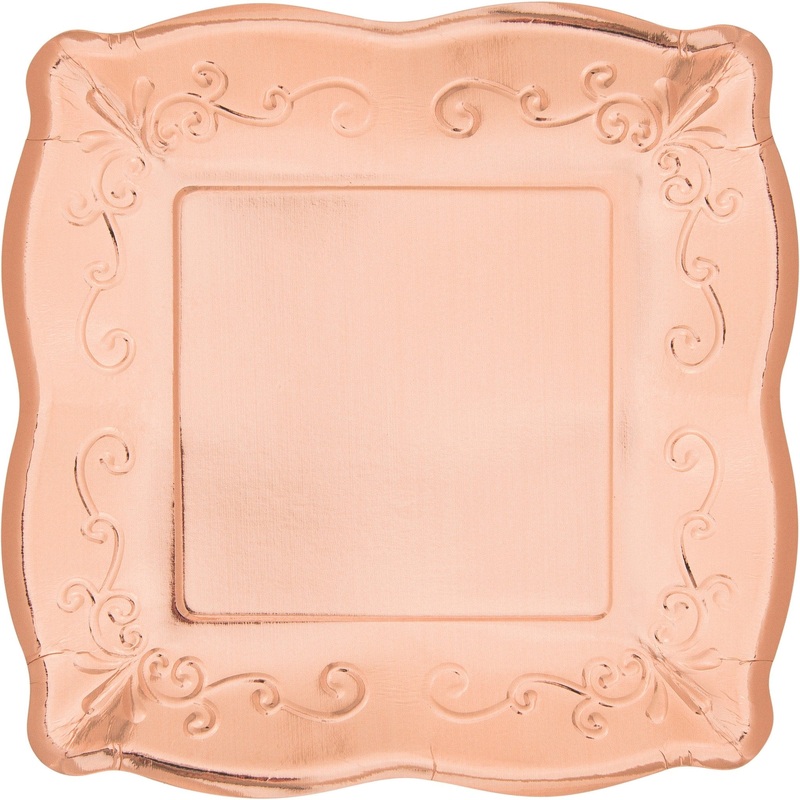 Elegant Rose Gold Plates