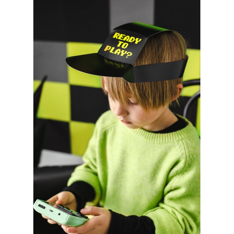 Gamer Party Paper Hats 6ct