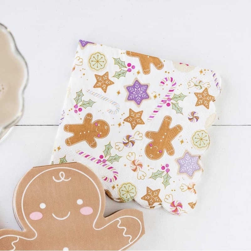 Gingerbread Cookie Party Napkins