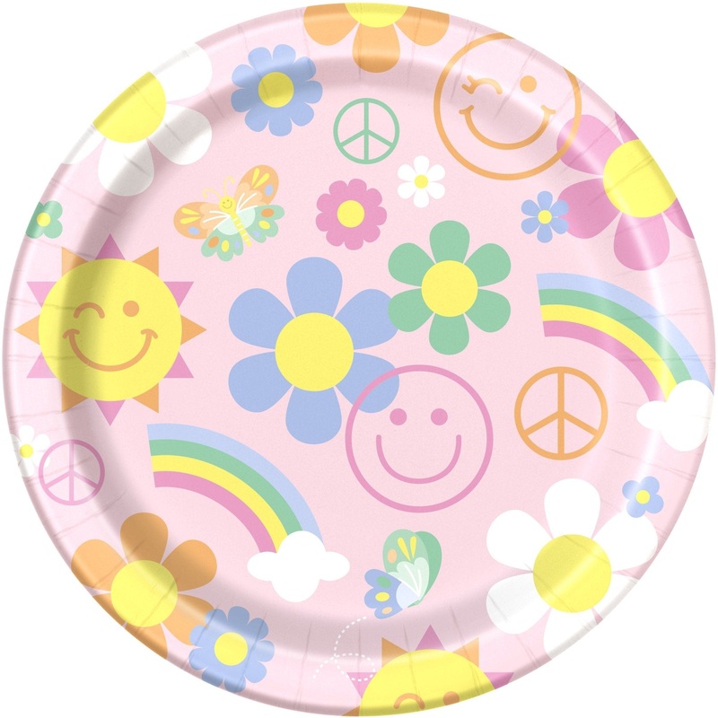 Groovy Hippie Party Plates