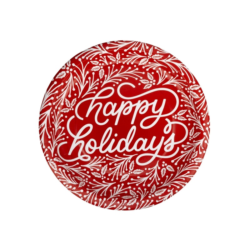Happy Holidays Dinner Plates