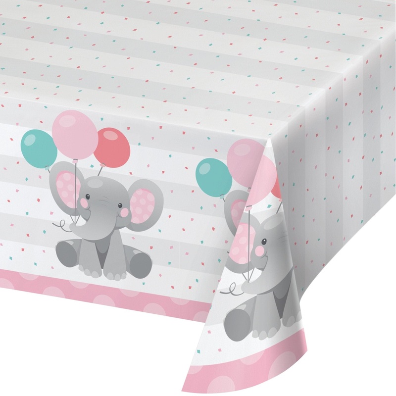 Pink Baby Elephant Tablecloth