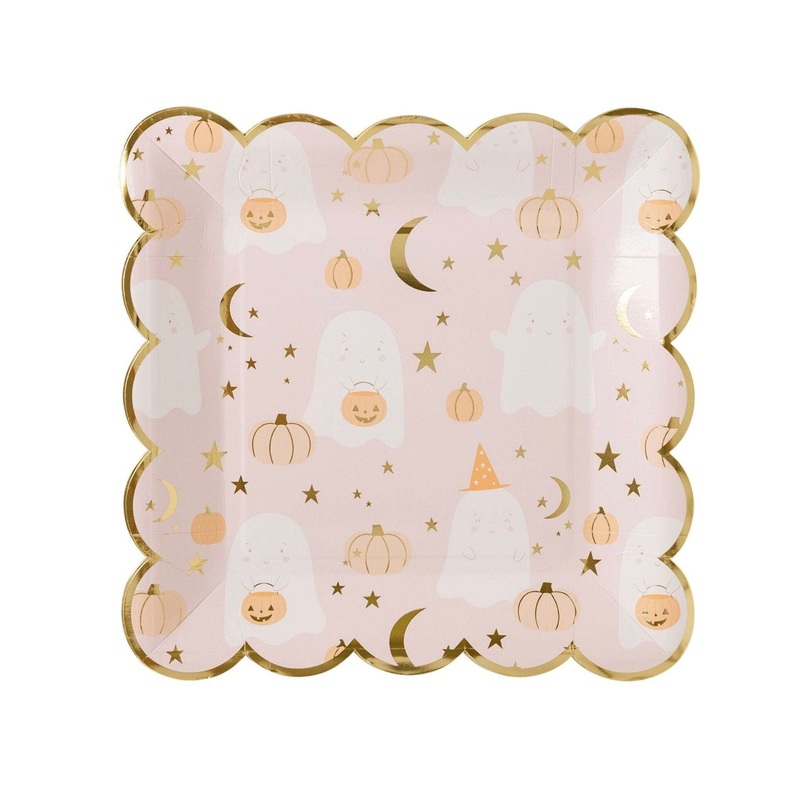 Pink Halloween Party Plates