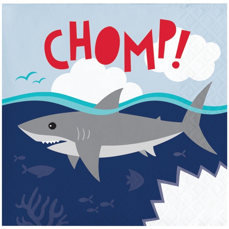 Shark "CHOMP" Beverage Napkins