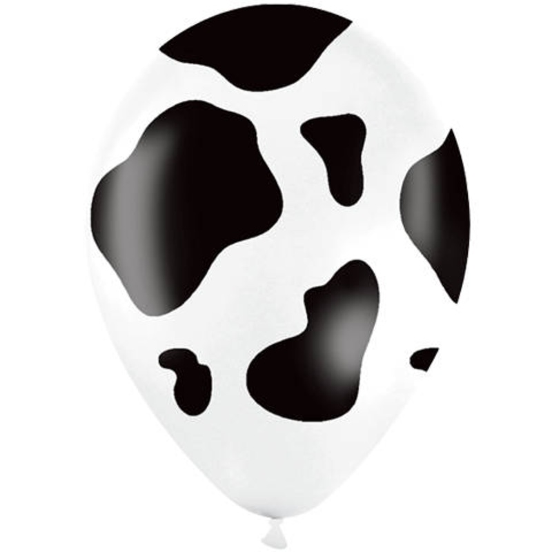5 Cow Print Balloons