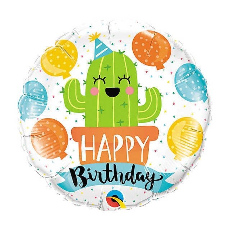 Cactus Birthday Balloon 18"